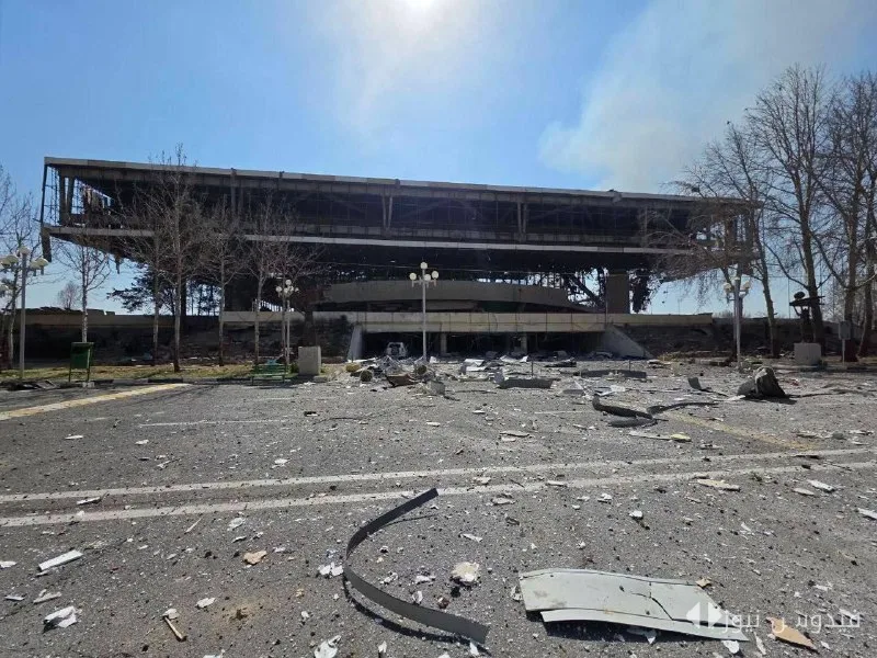 Destruction of the 12,000-seat Azadi Hall; a sign of new tensions